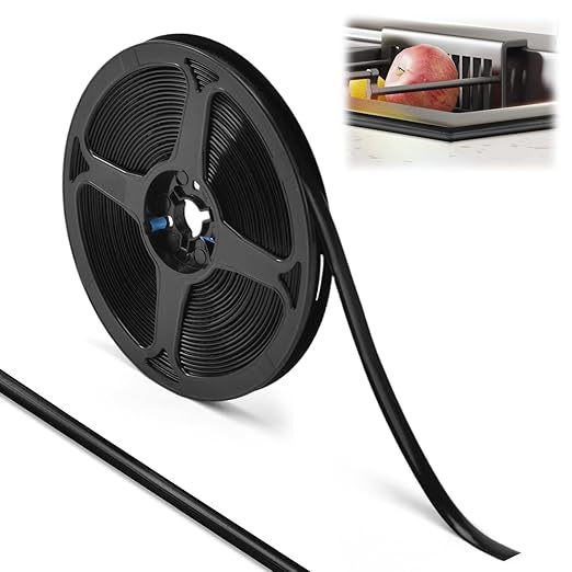Caulking Tape Self Adhesive, Caulk Tape Sealing Waterproof, Caulk Strip Peel & Stick, for Kitchen Sink, Tub, Toilet, Wall Edge, 1/3" x 20Ft Narrow Gap Tape Wall Trim, Black