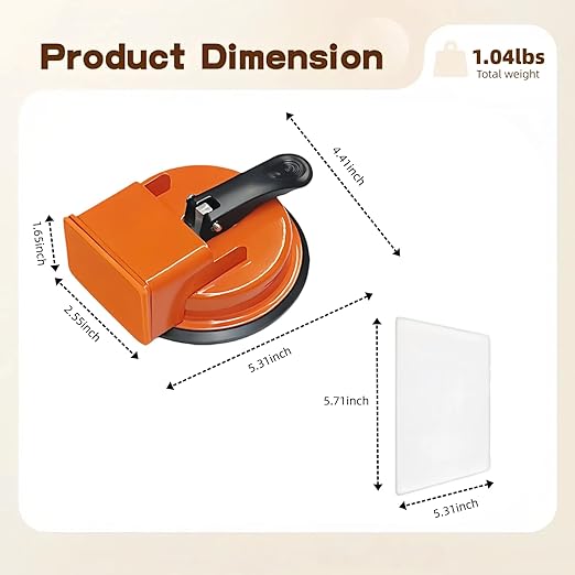 Floor Gap Fixer Tool, Heavy Duty Carbon Steel Suction Cup Repair Tool with Rubber Pad for Laminate, Wood, Vinyl, Tile Flooring, Setter to Close Unsightly Seams & Level Floating Planks