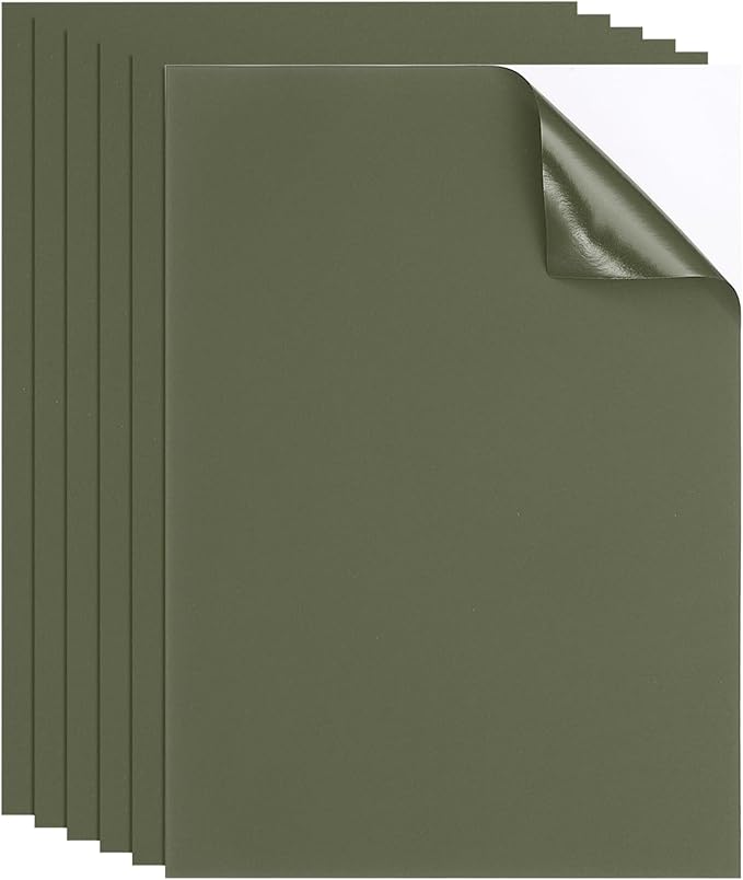 PATIKIL Nylon Repair Patch 8 x 6 Inch, 6pcs Self-Adhesive Down Jacket Repair Patches Waterproof Fabric Repairing Tape for Tents Sleeping Bag Outdoor Camping Gear, Olive