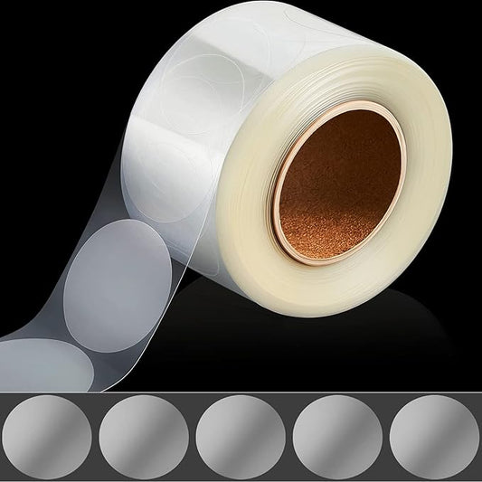 Zonon 500 Pcs Label Protector Back to School Clear Labels Stickers Wafer Seals Waterproof Labels Library Supplies for Protecting Barcodes, Numbers and Stickers (2 Inch in Diameter,Round)