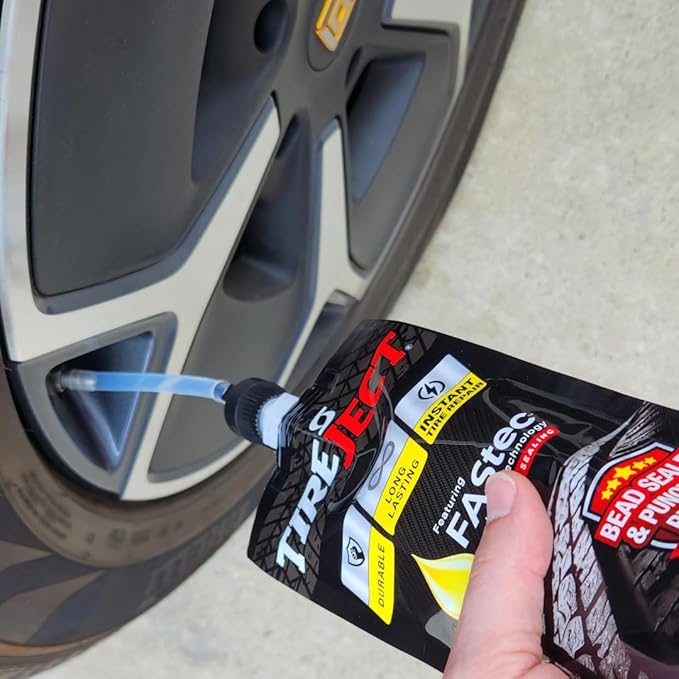 TireJect Full-Size Truck/SUV Instant Tire Repair Sealant Kit (2-Pack with Injector) - Seal Punctures & Bead Leaks