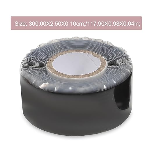 HOMSFOU 2Pcs Self Fusing Rubber Tape for Pipe Leak Repair Waterproof Sealing Tape for Plumbing Garden Hose Leak Stopper Easy Cut and Install-1in(W) X 10ft(L)