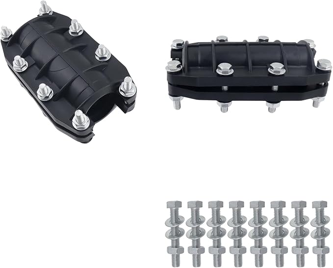 Coshar Pipe Repair Clamp 1-1/2 Inch Water Pipe Leak Repair Clamps PE Pipes Leak Sealer for Pipes and Plumbing,Suitable for Pipes 40mm OD