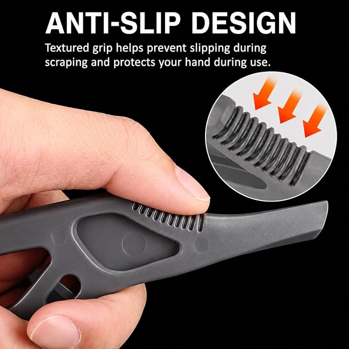 Caulk Remover Tool Kit, 10Pcs Silicone Caulking Tool with Handle and 9 Interchangeable Heads for Bathroom Kitchen Glass Seam Repair