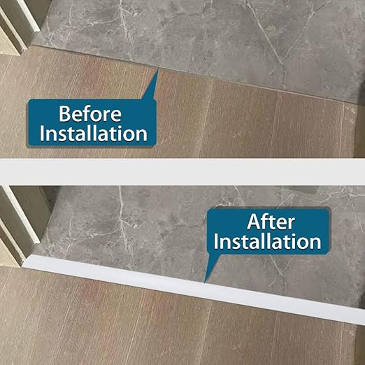 Floor Transition Strip 2" Self Adhesive Flat Vinyl Flooring Transitions Strip with Strong Backing (5cm, 20FT, White)