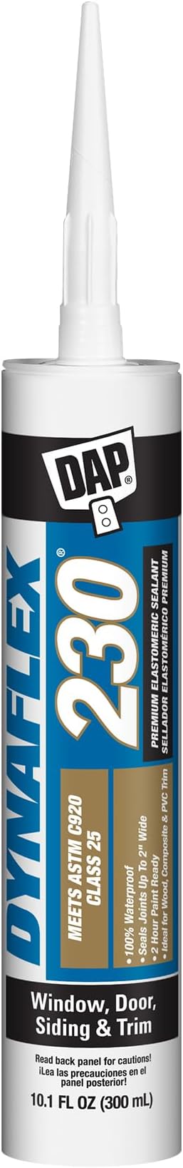 DAP Dynaflex 230 Pro Elastomeric Sealant, White WT099, 10.1 Oz (7079807102)