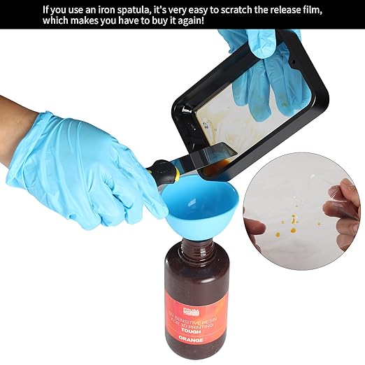 3D Resin Printer Accessories 2Pcs Silicone Spatula for 3D Printing Resin Removal: A Must-Have 3D Printer Tool for Resin Transfer and Protect Releases Film Bczamd