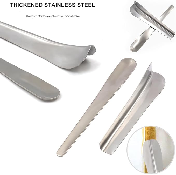 6 Pack Tile Grout Finishing Tool Spreader Spatulas Applicator Streamline Caulk Spatula Stainless Steel Concave and Convex Caulking Spatulas Tool Set for Silicone Sealant Caulk Grout Sealer