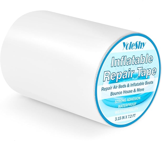 Yoleshy Inflatable Pool Patch Repair Kit, 3.15 in X 7.2 Ft Air Mattress Patch Kit Heavy Duty, Clear Waterproof Tape for Pools, Bounce House, Air Bed