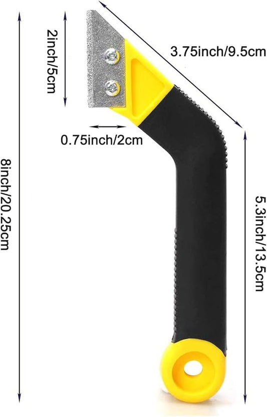 Grout Removal Tool, Angled Design Grout Hand Saw, Tile Grout Saw with 6 Pieces Extra Replacement Blades for Tile Cleaning
