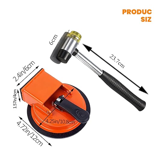 Floor Gap Fixer Tool- Strong Suction Cup, Plank Grabber with Suction Cup, Flooring Gap Repair Tool for Wood, Tile, Vinyl & Laminate Flooring | Floor Installation & Repair Kit (Suction Cup)