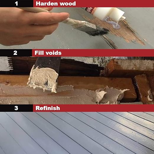 PC-Products Wood Repair Epoxy Paste and Wood Hardener Kit, PC-Woody 6 oz and PC-Petrifier 8 oz