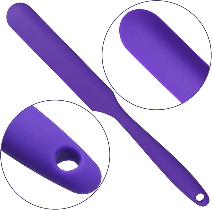 4pcs Silicone Spatula Set Heat Resistant Cake Cream Butter Spatulas Mixing Batter Scraper Non-Stick Flexible Baking Cooking Tool 4 Colors (mix color-2)