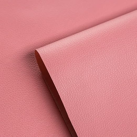 Self Adhesive Leather Repair Patch Dark Pink Faux Leather Fabric 19.7 x 54 Inch Leather Repair Tape Kit for Upholstery, Furniture, Couch, Sofa, Car Seats, Chairs