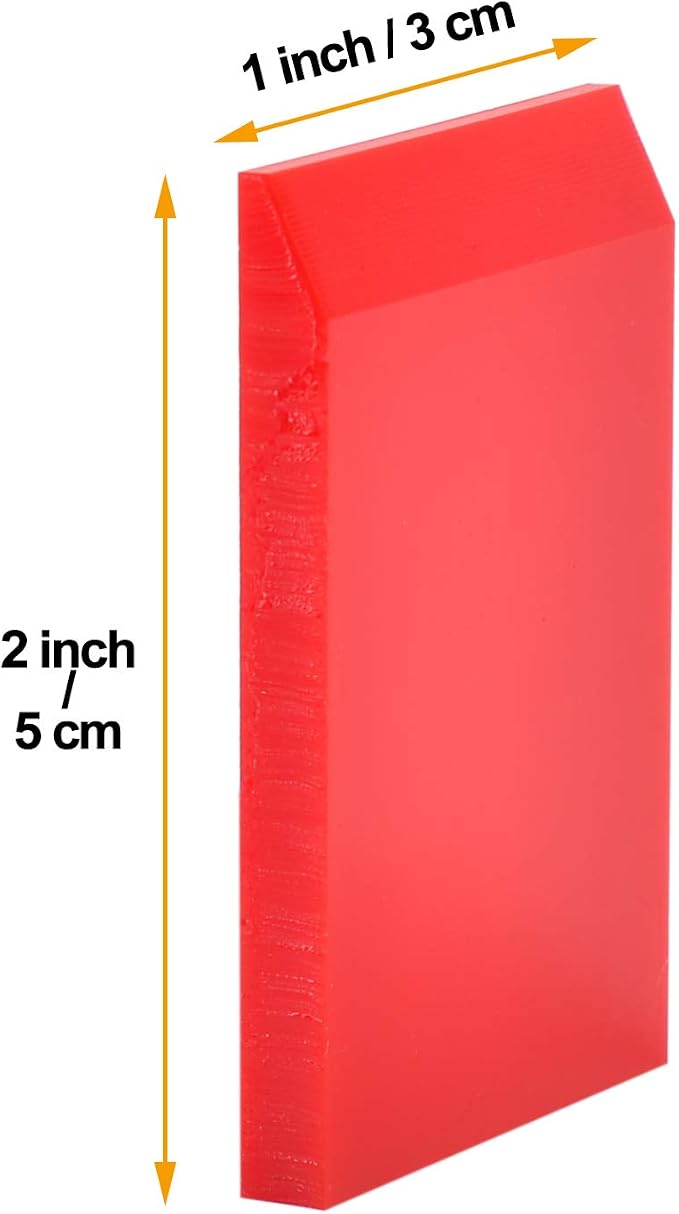 1-inch Rubber Extra Small Squeegee Flexible and Soft non scratching for Resin 3D Printing Cleanup, Car Rear Glass Cleaning, window tint films, Pack of 3