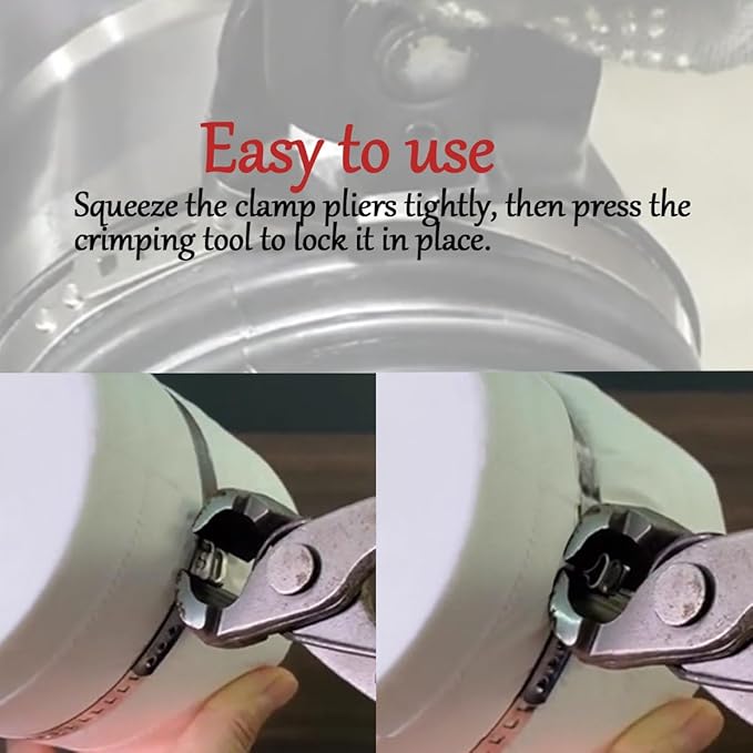 Zpana Car CV Boot Clamp Pliers Kit, Adjustable Vehicle Drive Shaft Joint Axle Boot Clamp Pliers Tool with 10 Stainless Steel Crimp Bands, Automotive Repair Tools Accessories, Universal Fit