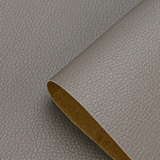 Self Adhesive Leather Repair Patch, 12 x 54 inch Vinyl Leather Repair Patches Kit for Furnitures, Car Seats, Couches, Sofas, Chairs, (Gray)