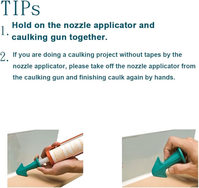 ORXPLUS Tools Caulking Gun Nozzle Adapter, Reusable Applicator, Silicone Caulking Tools(6.5R, 10R, 13R) w/Caulk Saver