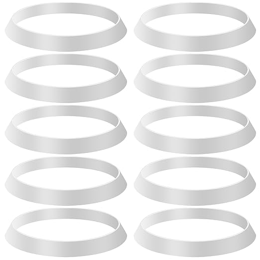 10 Pcs Sink Drain Gasket,Seal Ring Waste Pipe Washer, Slip-Joints Washers, Rubber Gasket Washers Plumbing for 1 1/2 Inch Drain Pipe Sink Drains, White