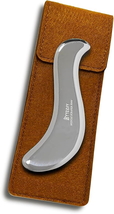 BYYDDIY 6.3 inch Stainless Steel Gua Sha Tool & Muscle Scraper Tool & Gua Sha Facial Tools (S.S)