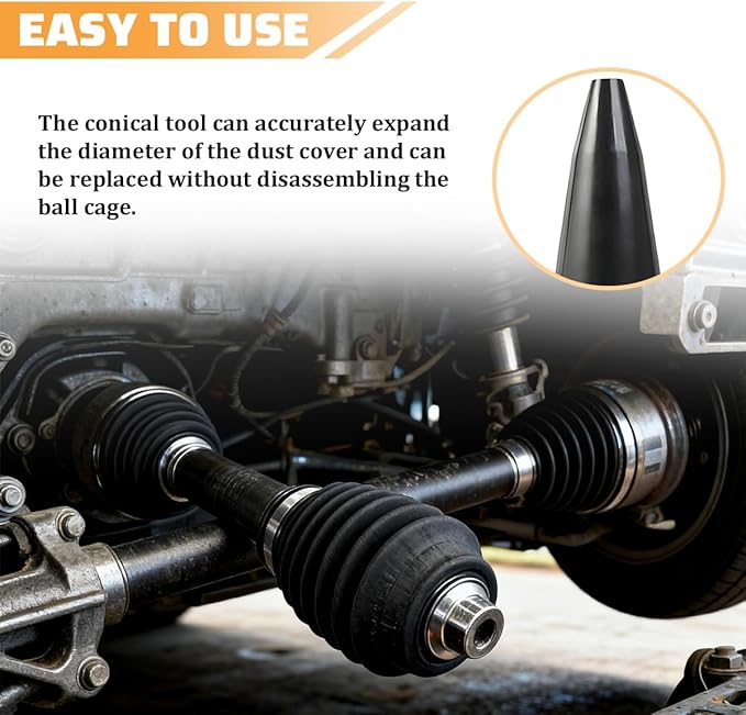 Car CV Boot Cone Installation Tool, Vehicle Fitting Stretch CV Boot Tool Mount Cone with Smooth Surface, Automotive Repair Replacement Accessories, Universal for Most Vehicels