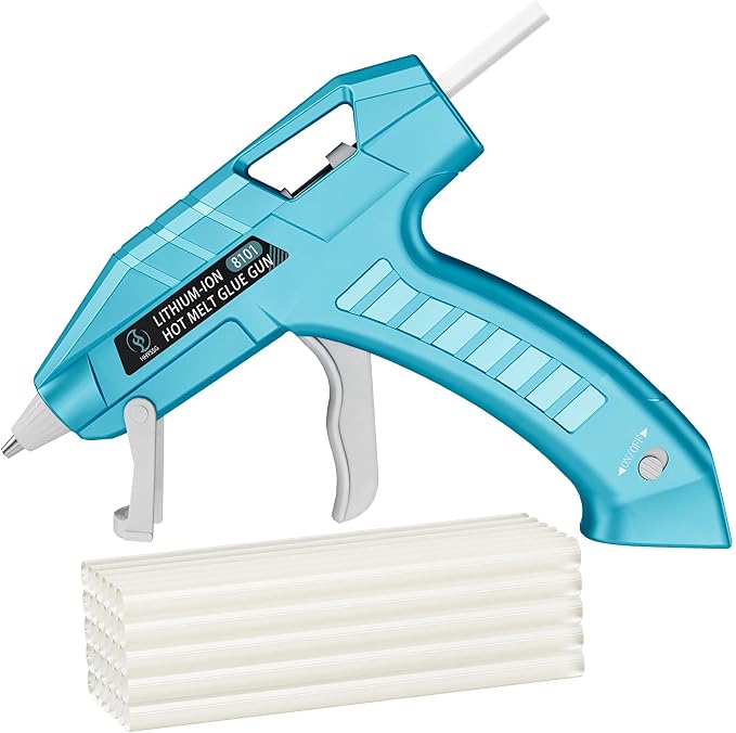 Cordless Hot Glue Gun 20W, Quick Heat Glue Gun & 30-Stick Glue Stick Set, with Type-C Charger for Crafts, DIY Projects, and Home Repairs