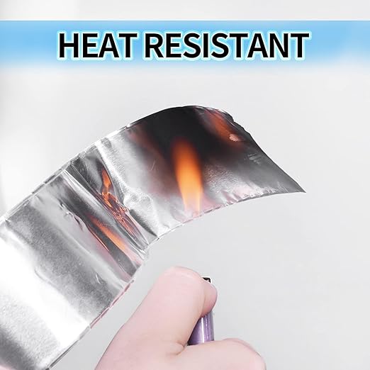 TAPEBEAR 6 Rolls Aluminum Foil Tape, Aluminum Air Duct Tape, Withstand 80°C to 100°C, Heat Resistant Tape Insulation Tape for HVAC, Sealing & Patching, Metal Repair, 2inch x 50yard