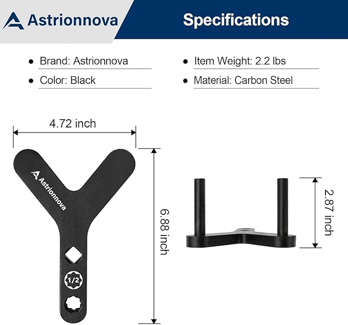 Lower Control Arm Prying Tool – Suspension Bushing Removal Tool Compatible with 1/2” Drive Breaker Bar – Ball Joint Separator for FWD and Import Cars