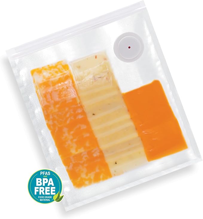 Presto 09513 FreshDaddy Vacuum Zipper Bags with Ports, Quart-Size