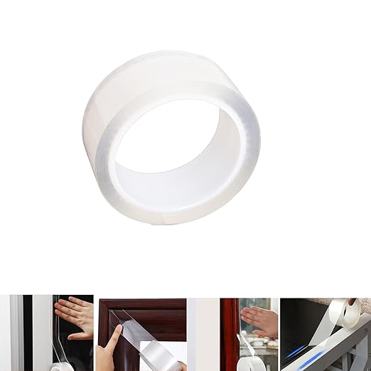 LiXiongBao Clear Caulk Strip, 2 Inch x 16.4 Feet Self Adhesive Caulk Tape Caulking Sealing Tape for Kitchen Countertop Sink Bathtub Bathroom Shower Toilet and Floor Wall Edge Protector