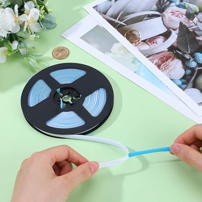 GORGECRAFT 20Ft Caulk Strip 1/3" Self Adhesive White Shower Tub Toilet Caulking Gap Tape Moulding Trim Strip Decorative Sealing Sealant Tape for Stove Sink Bathroom Corner Ceramic Tile Wall