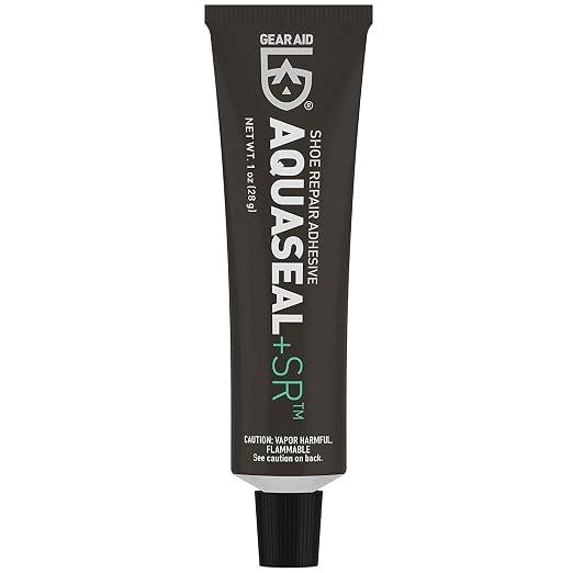 GEAR AID Aquaseal SR Shoe Repair Adhesive For Fixing Holes in Hiking, Work, Boots, Rainboots, Shoes, Soles and Rebuild Heels, Clear, 3 Pack