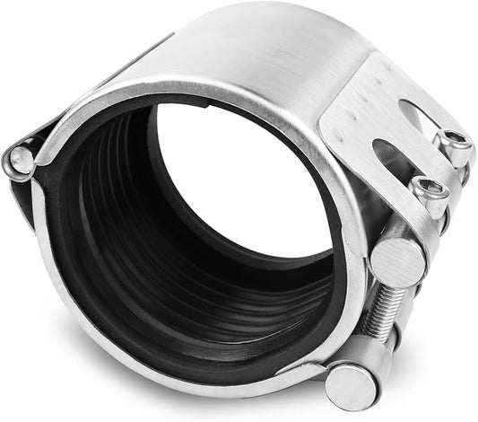 Pipe Repair Clamp Kit -2 Inch 56mm-59mm High Pressure Resistant Pipe Coupling Clamp for Plastic&Metal Pipes, Emergency Duty Leak Sealer with Stainless Steel, Quick Fix for Water/Gas/Oil Lines