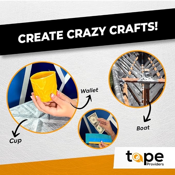 WOD DTC10 Advanced Strength Industrial Grade Silver (Gray) Duct Tape, 3/4 inch x 60 ft. Waterproof, UV Resistant For Crafts & Home Improvement