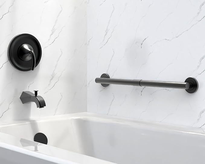 ADA Compliant Grab Bar,500lbs Weight Support for Bath Safety (24 inch, Matte Black)