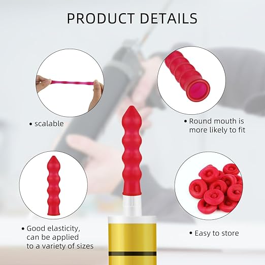 20 Pack Caulk Saver Caps - Seal and Preserve Open Caulking Tubes - Red
