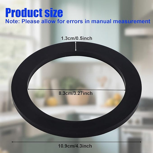 3pcs FLG-Seal Sink Seal Gasket Accessories, Putty-Free Premium Rubber Kitchen Sink Drain Gasket Seal Ring Replacement for Insinkerator Garbage Disposal Drainage Systems(Black)