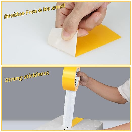 Oleitodh 12 Pack Yellow Duct Tape Heavy Duty,8.3 Mil Thickness,2 Inches x 60 Yards,Strong Industrial Strength,Flexible,No Residue,Waterproof and Tear by Hand,Multi-Use for Indoor & Outdoor Repairs