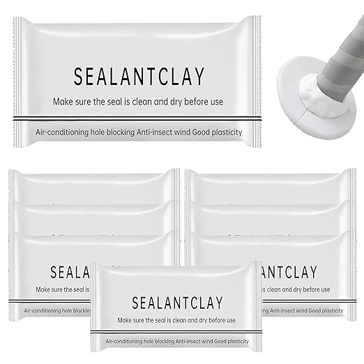 Upgraded Waterproof Sealant Mastic 8-Pack, Fast Drying Moldable Sealing Clay, Quick Repair Putty for Drain Pipe Connection, Wall Holes Gaps & Air Conditioning Hole Sealing