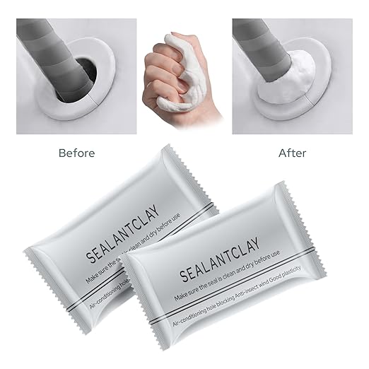 8-Pack New Type White Waterproof Sealant Mastic, Repair Sealing Clay, Quick Mending Mud for Drain Connection, Wall Hole, Air Conditioning Hole Waterproof Seal Putty