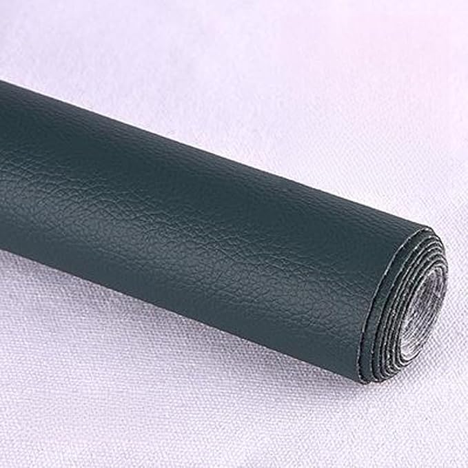 Leather Repair Patch Tape Kit,Self Adhesive Leather Repair Kit for Furniture,Vinyl Repair Kit for Couch,Sofa,Car Seats,Office Chair Luggage (Dark Green,16.93"×78.74")