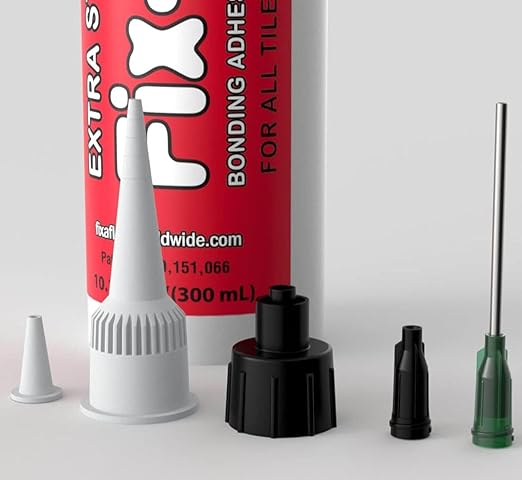 The Original Fix-A-Floor Loose Tile Repair Adhesive PRO Pack! Includes 6 Micro Syringe Injectors and 6 Drill Bits for Tile, Porcelain, Ceramic, Marble, Stone, Wood Floor. Pack of 12