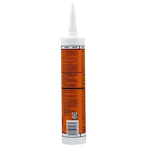Gorilla 100% Silicone Caulk Kitchen & Bath Sealant, Mold Resistant, 10 oz. Cartridge, White