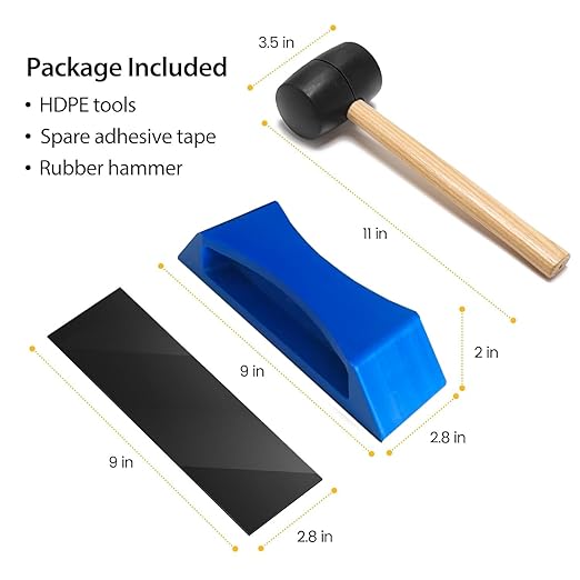 Floor Gap Fixer Tool – Easy Plank Grabber with Mallet & Washable Pads, Quick Flooring Tools for Laminate, Vinyl & Hardwood Repair at Home-Blue