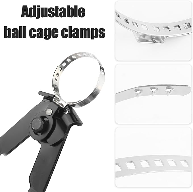 CV Boot,Professional CV Axle Boot Repair Kit with Ball-Cage Pliers & 4PCS Stainless Steel Clamp,Dustproof CVs Joint Boots Kit for Protecting CVs Axle Boots Car Accessories