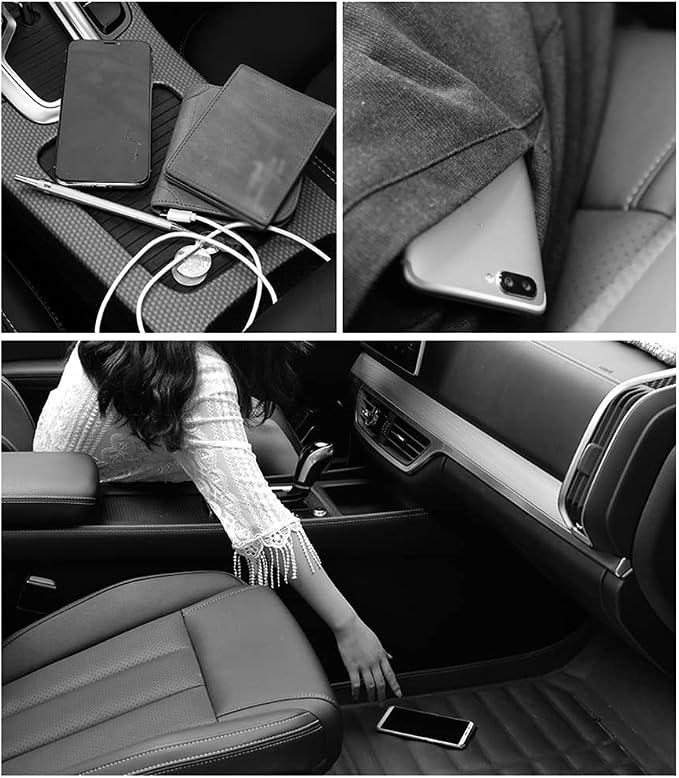 PU Leather Car Seat Gap Filler,Universal Car Seat Organizer Multifunctional Car Cup Holder Gap Filler Storage Box Console Side Pocket Car Organizer for Phones Sunglasses,Ordinary Style,Beige