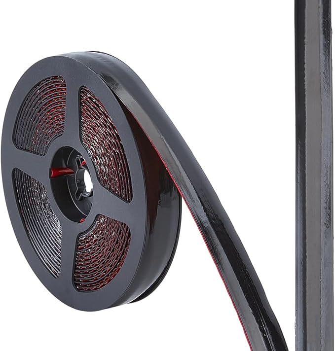 GORGECRAFT 6.56 Yard Waterproof Caulk Strip 0.8 Inch Self-Adhesive Black Ceramic Tile Gap Tape Sealing Strips Peel and Stick Tape Roll Floor Edge Sealant Trim for Shower Bathtub Bathroom Toilet