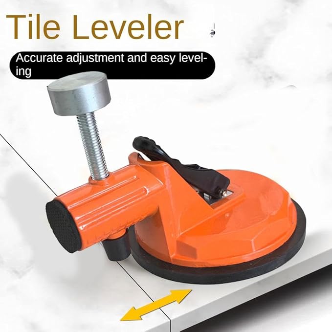 Floor Gap Fixer Tool,Laminate Flooring Tools with Enhanced Vacuum Suction Cup,Tile Countertop Installation Tool,Heavy Duty Plank Grabber for Glass Stone Slab Vinyl Flooring Gap Repair (Orange 2pcs)