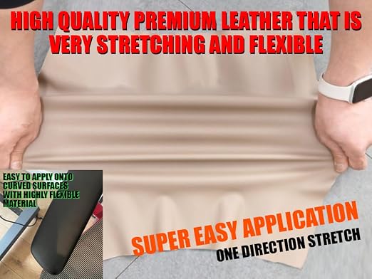 Leather Repair Tape – 12 X 48 inches Self Adhesive Waterproof Flexible Repair Patch Kit for Sofa Seating Couch Car Seat Drivers Seat Furniture Chair Leather Goods Grey