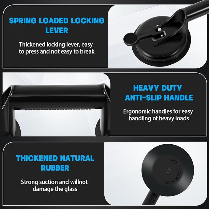 4-Piece Floor Gap Fixer Tool Set with Aluminium Suction Cup & Rubber Mallet Hammer, Fixer Tool for Laminate Floor Gap Repair（Do not use on scraped or uneven floors） (4-PIECE)